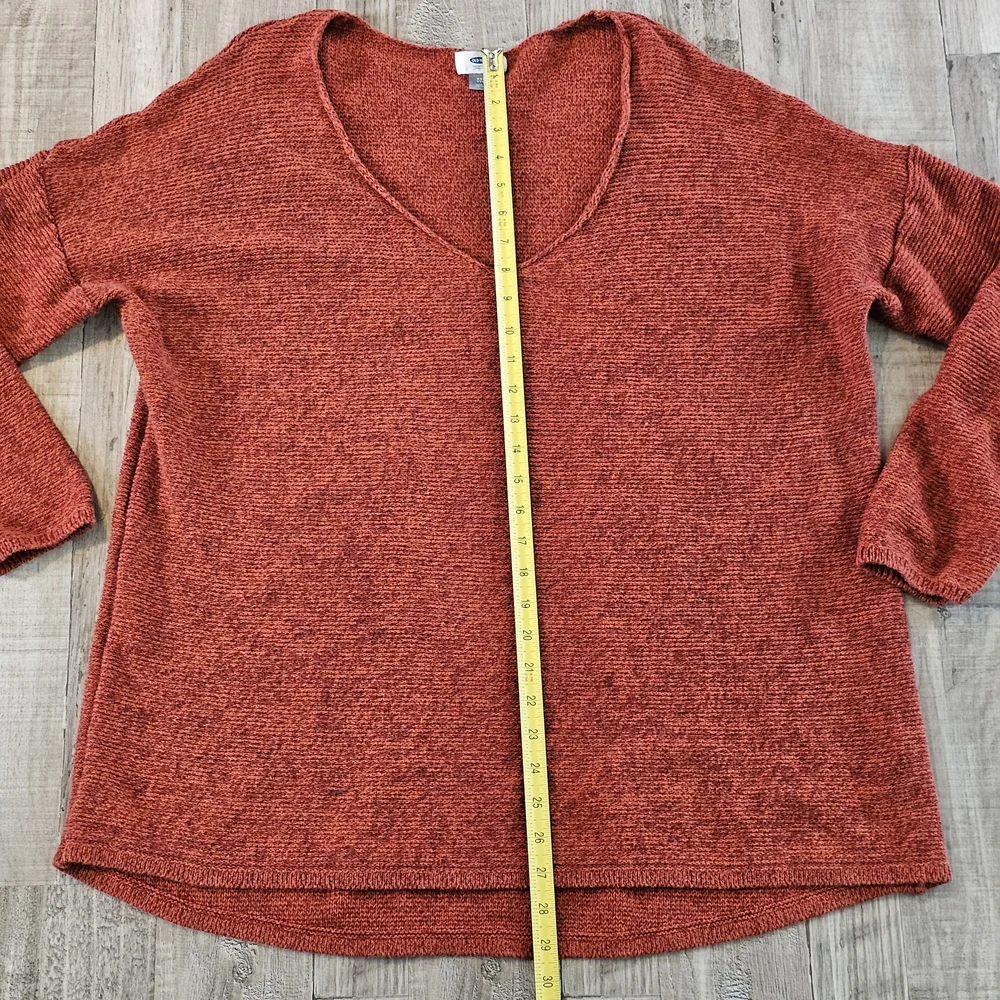 Old Navy Womens V-neck Plus Size Pullover Sweater Rust Size XXL